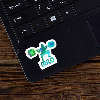 Sticker Gewichtheber Milo Laptop Image