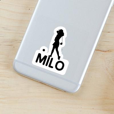 Milo Sticker Golfer Notebook Image