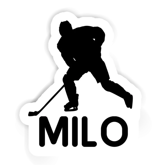 Sticker Milo Hockey Player Notebook Image