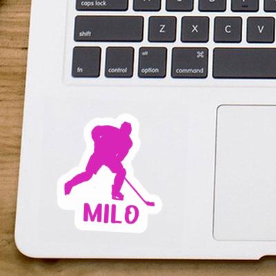 Joueuse de hockey Autocollant Milo Laptop Image