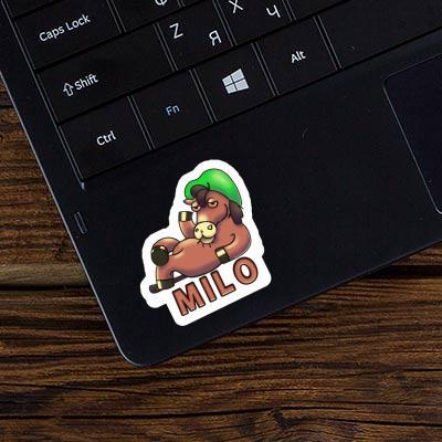 Lying horse Sticker Milo Laptop Image