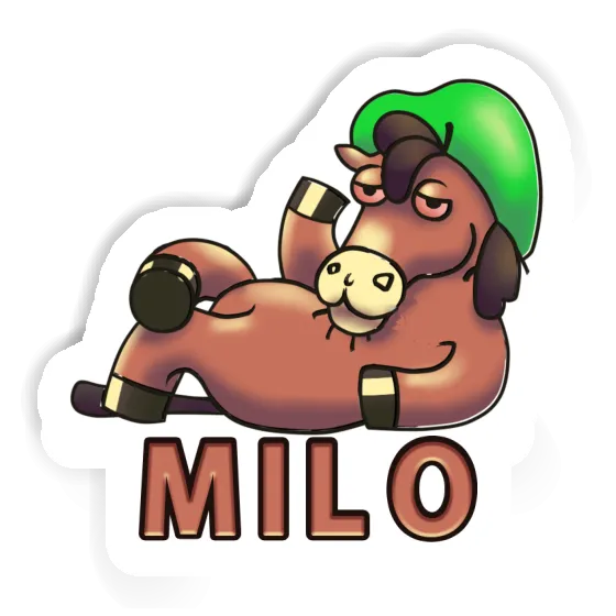 Lying horse Sticker Milo Gift package Image