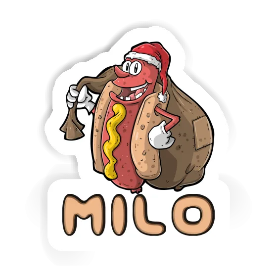 Milo Sticker Christmas Hot Dog Laptop Image