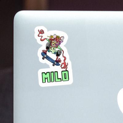 Skateboarder Sticker Milo Laptop Image