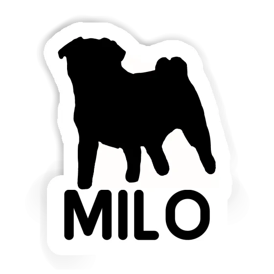 Sticker Pug Milo Laptop Image