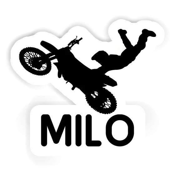 Motocross Rider Sticker Milo Laptop Image