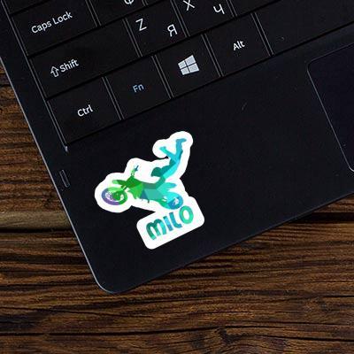 Motocross Rider Sticker Milo Laptop Image