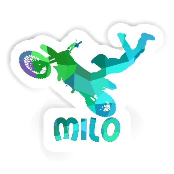 Motocross Rider Sticker Milo Notebook Image