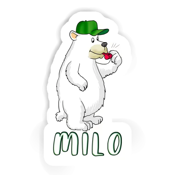 Bear Sticker Milo Laptop Image