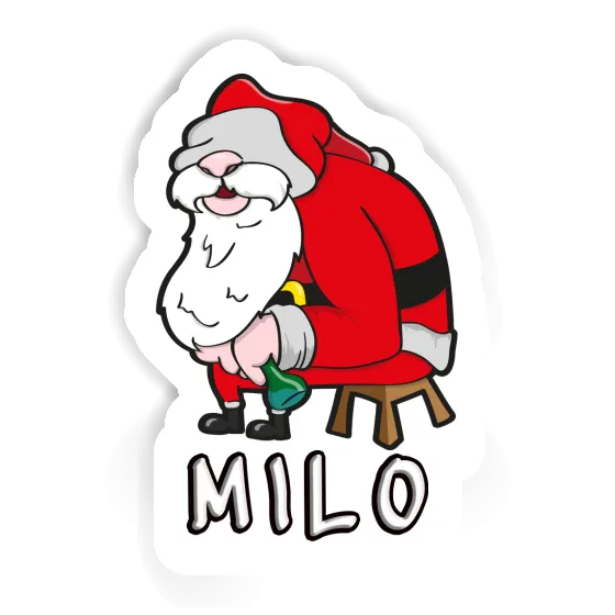 Sticker Milo Santa Notebook Image