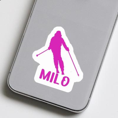 Milo Autocollant Skieuse Laptop Image