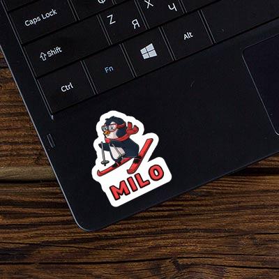 Skier Sticker Milo Laptop Image