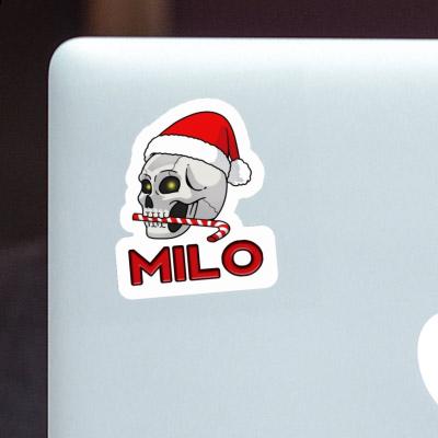 Sticker Weihnachtstotenkopf Milo Gift package Image