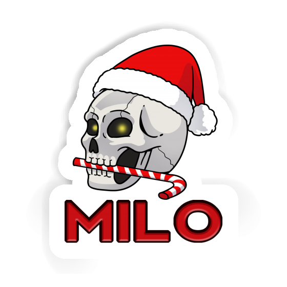 Sticker Milo Christmas Skull Notebook Image