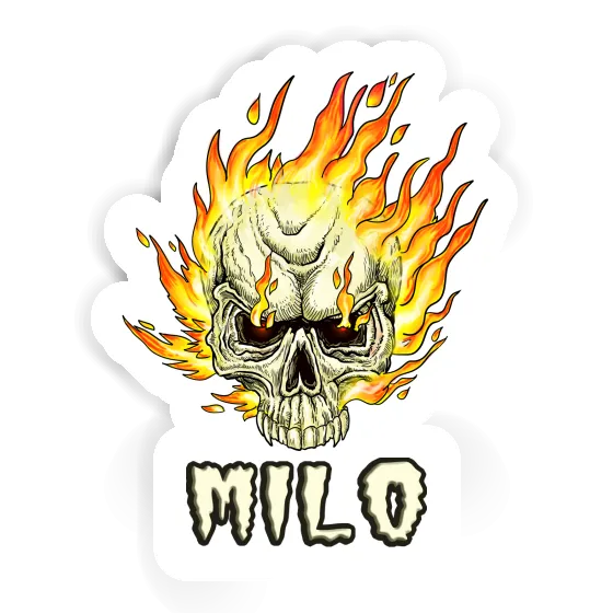 Milo Sticker Skull Laptop Image