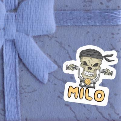 Sticker Motorcycle Rider Milo Notebook Image