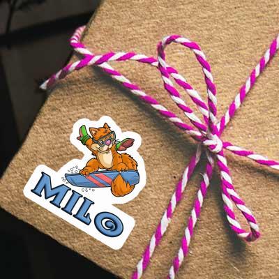 Milo Sticker Snowboarderin Laptop Image