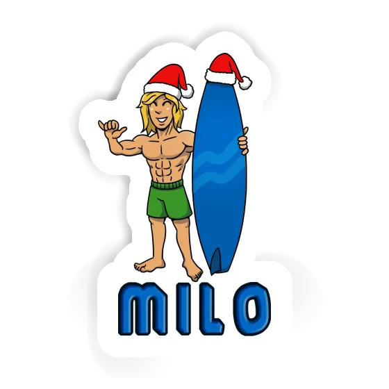 Sticker Christmas Surfer Milo Laptop Image