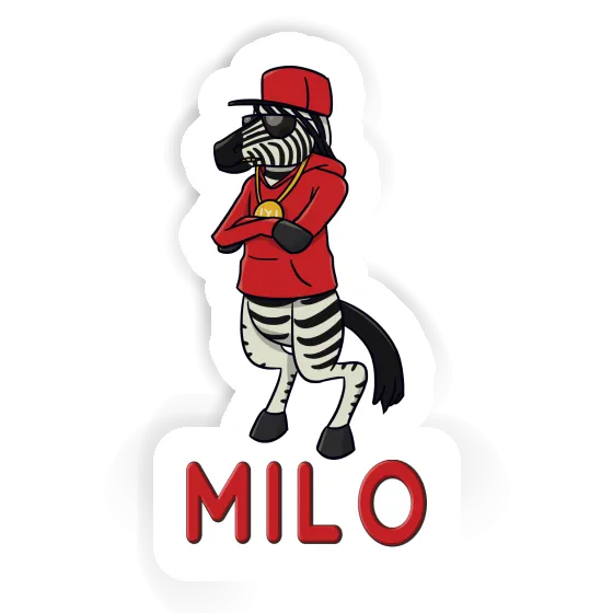 Zebra Sticker Milo Laptop Image