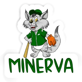 Baseball-Katze Sticker Minerva Image