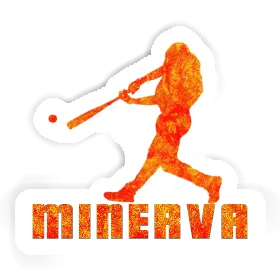 Sticker Minerva Baseball Player Image