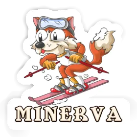 Minerva Sticker Skier Image