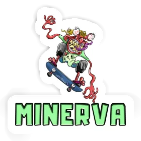 Sticker Skateboarder Minerva Image