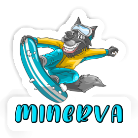 Snowboarder Sticker Minerva Image