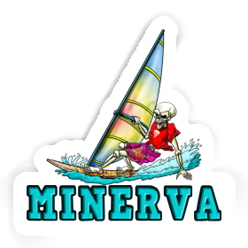 Aufkleber Minerva Surfer Image