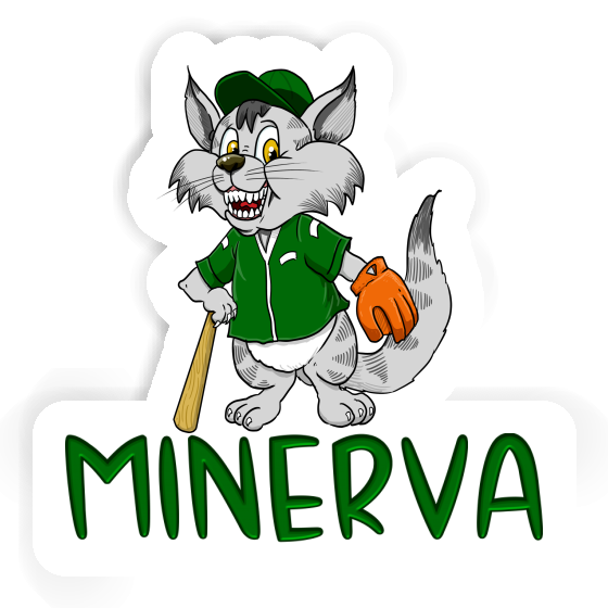 Baseball-Katze Sticker Minerva Notebook Baseball-Katze Sticker Minerva Notebook Image