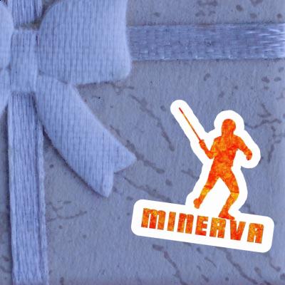 Autocollant Minerva Escrimeur Laptop Image