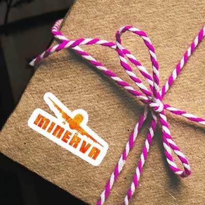 Sticker Minerva Airplane Gift package Image