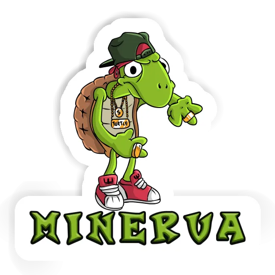 Sticker Minerva Hip Hop Turtle Notebook Image