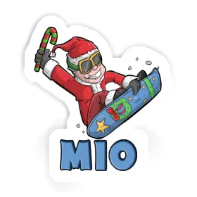 Sticker Mio Christmas Snowboarder Image