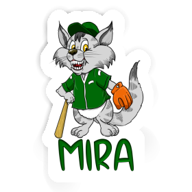 Aufkleber Mira Baseball-Katze Image