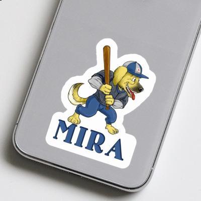 Sticker Mira Baseball Dog Notebook Image