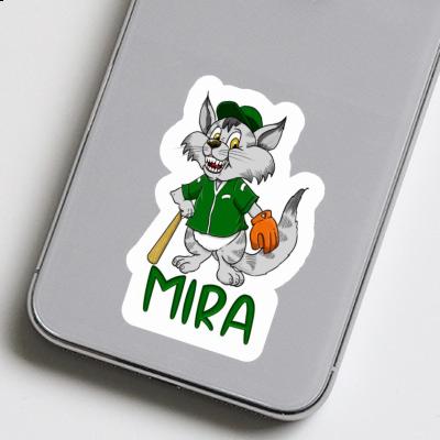 Aufkleber Mira Baseball-Katze Notebook Image