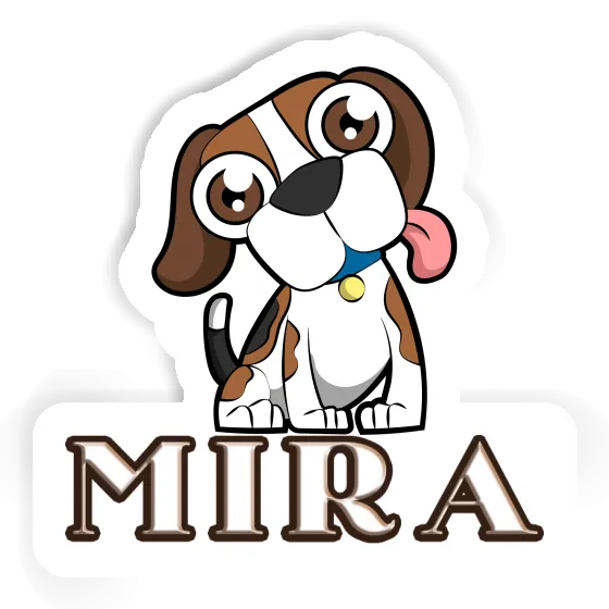 Sticker Beagle Dog Mira Gift package Image