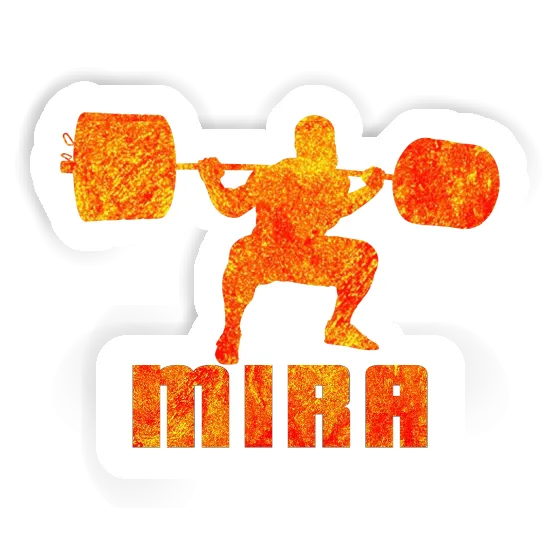 Sticker Gewichtheber Mira Image