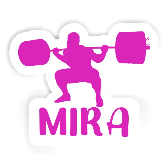 Sticker Gewichtheberin Mira Image