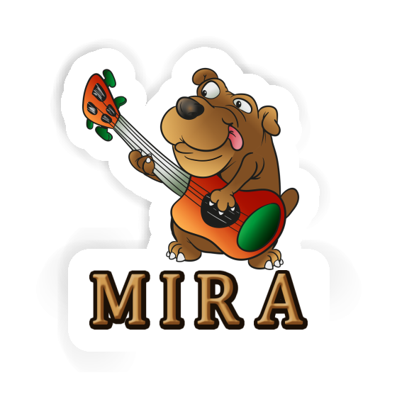 Mira Sticker Guitar Dog Image