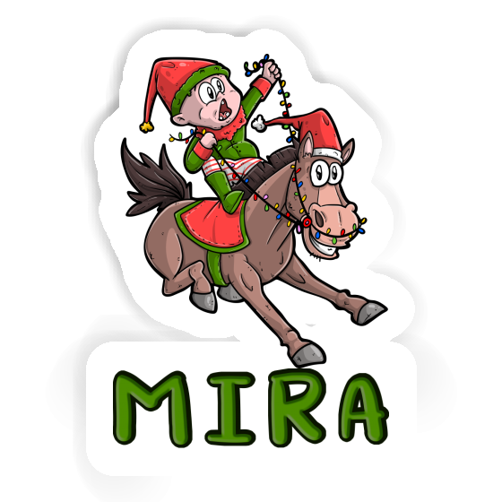 Sticker Mira Christmas Horse Laptop Image