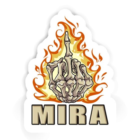 Sticker Mira Middlefinger Notebook Image