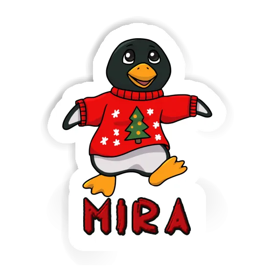 Sticker Christmas Penguin Mira Laptop Image