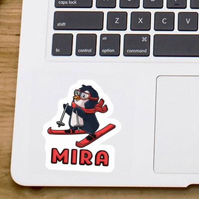 Mira Aufkleber Skifahrerin Laptop Image