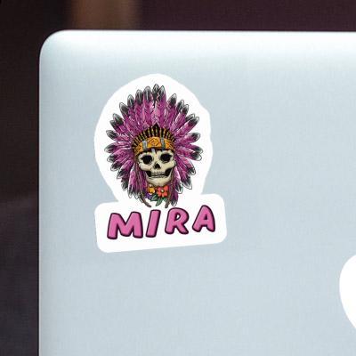 Sticker Damen Totenkopf Mira Laptop Image