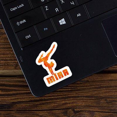 Sticker Yoga-Frau Mira Laptop Image