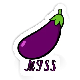 Aubergine Sticker Miss Image