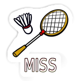 Autocollant Miss Raquette de badminton Image