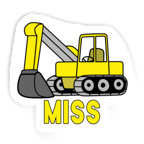 Excavator Sticker Miss Image